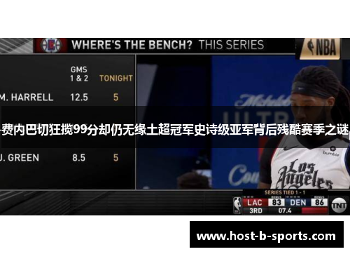 费内巴切狂揽99分却仍无缘土超冠军史诗级亚军背后残酷赛季之谜 费内巴切狂揽99分却仍无缘土超冠军史诗级亚军背后残酷赛季之谜